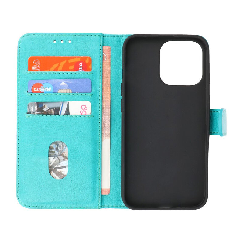 Bookstyle Wallet Cases Case til iPhone 13 Pro Grøn