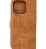 Bookstyle Wallet Cases Hülle für iPhone 13 Pro Braun