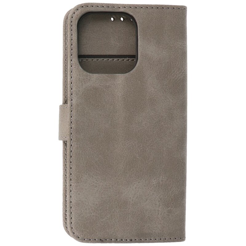 Bookstyle Wallet Cases Taske til iPhone 13 Pro Grå
