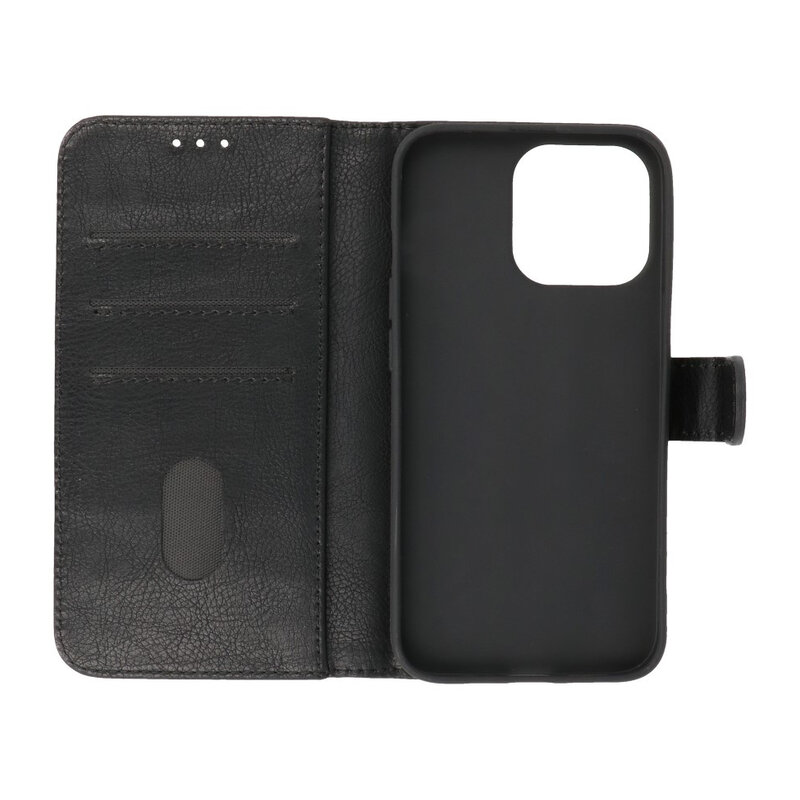Bookstyle Wallet Cases Hoesje voor iPhone 13 Pro Max Zwart