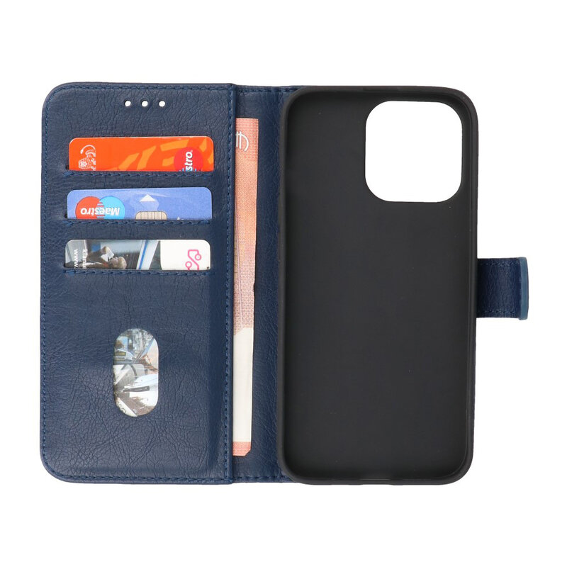 Estuche Bookstyle Wallet Cases para iPhone 13 Pro Max Azul marino