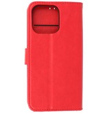 Bookstyle Wallet Cases Hülle für iPhone 13 Pro Max Rot