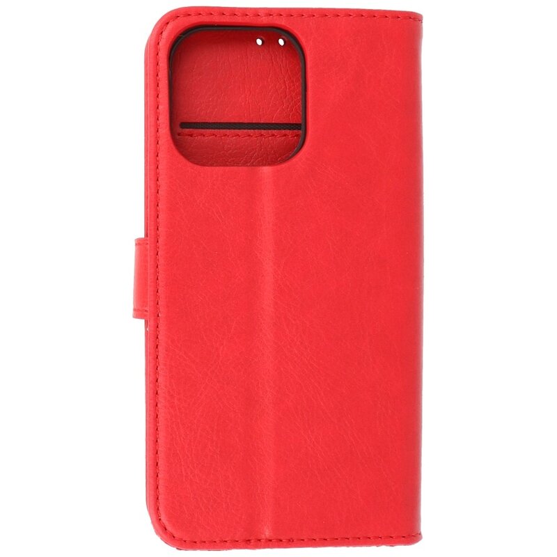 Bookstyle Wallet Cases Etui pour iPhone 13 Pro Max Rouge