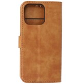 Bookstyle Wallet Cases Etui pour iPhone 13 Pro Max Marron