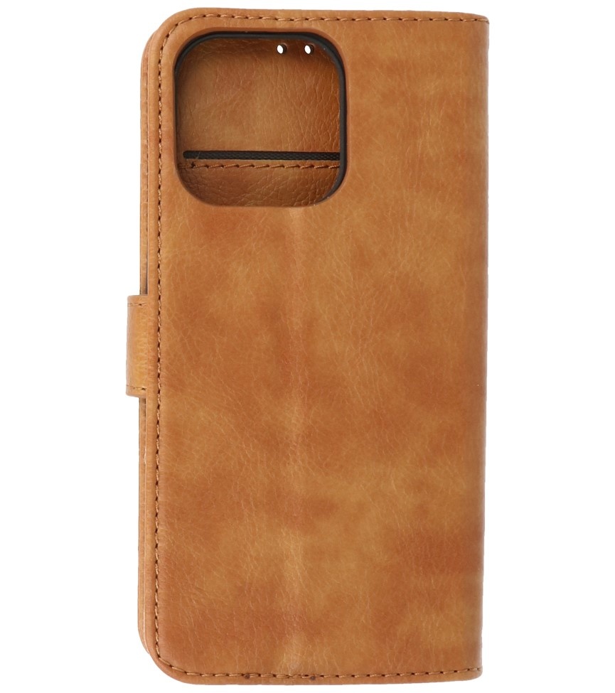 Bookstyle Wallet Cases Hoesje voor iPhone 13 Pro Max Bruin