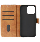 Bookstyle Wallet Cases Etui pour iPhone 13 Pro Max Marron