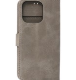 Bookstyle Wallet Cases Hoesje voor iPhone 13 Pro Max Grijs