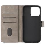 Bookstyle Wallet Cases Hoesje voor iPhone 13 Pro Max Grijs