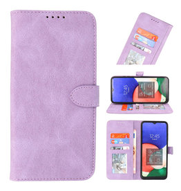 Estuche tipo billetera para Samsung Galaxy A12 / Nacho Violeta