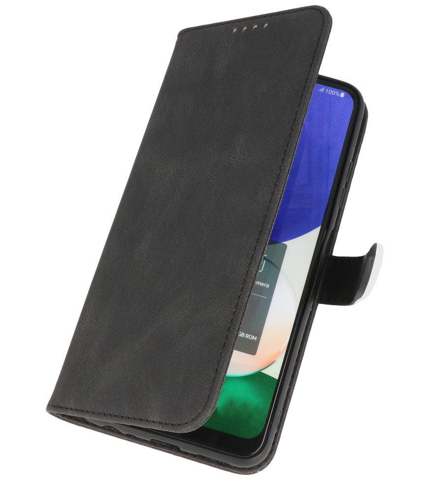 Wallet Cases Hülle für Samsung Galaxy A22 4G Schwarz