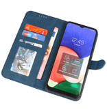 Wallet Cases Hülle für Samsung Galaxy A22 4G Blau