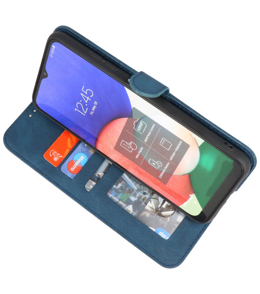 Custodia a portafoglio Custodia per Samsung Galaxy A22 4G Blu
