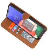 Wallet Cases Hoesje voor Samsung Galaxy A22 4G Bruin