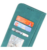Wallet Hüllen Hülle für Samsung Galaxy A22 4G Dunkelgrün