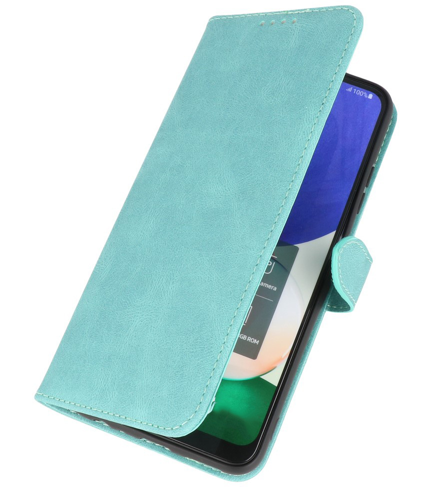 Wallet Cases Hoesje voor Samsung Galaxy A22 4G Turquoise