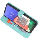 Estuche tipo billetera para Samsung Galaxy A22 4G Turquesa