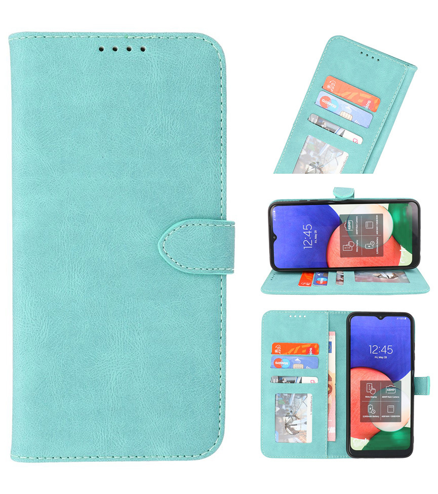 Wallet Cases Hoesje voor Samsung Galaxy A32 5G Turquoise