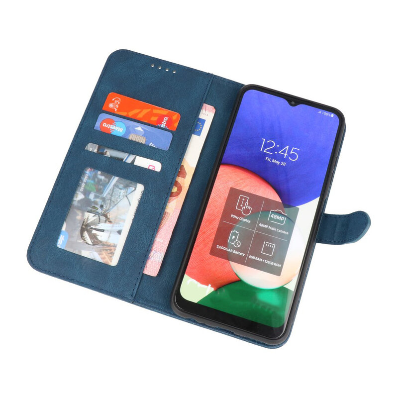 Wallet Cases Case for Samsung Galaxy A02s Blue
