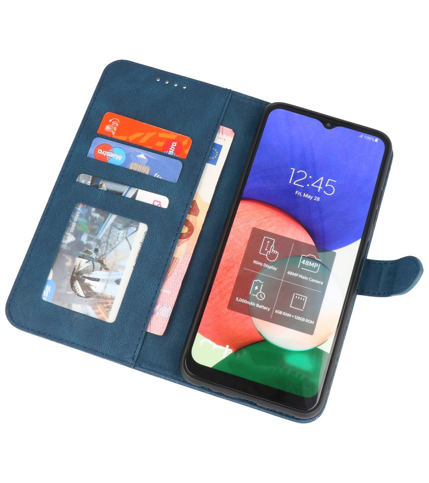 Wallet Cases Case for Samsung Galaxy A02s Blue
