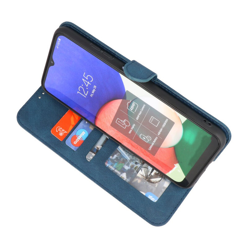 Wallet Cases Case for Samsung Galaxy A02s Blue