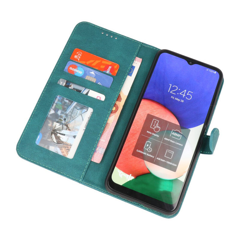 Wallet Cases Case for Samsung Galaxy A02s Dark Green