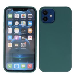 Carcasa de TPU en color de moda para iPhone 13 Mini Verde Oscuro