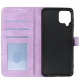 Estuche tipo billetera para Samsung Galaxy A12 / Nacho Violeta