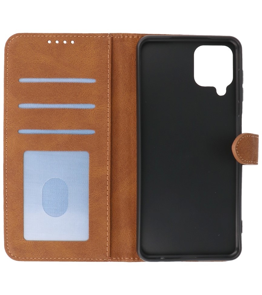 Estuche tipo billetera para Samsung Galaxy A12 / Nacho Brown