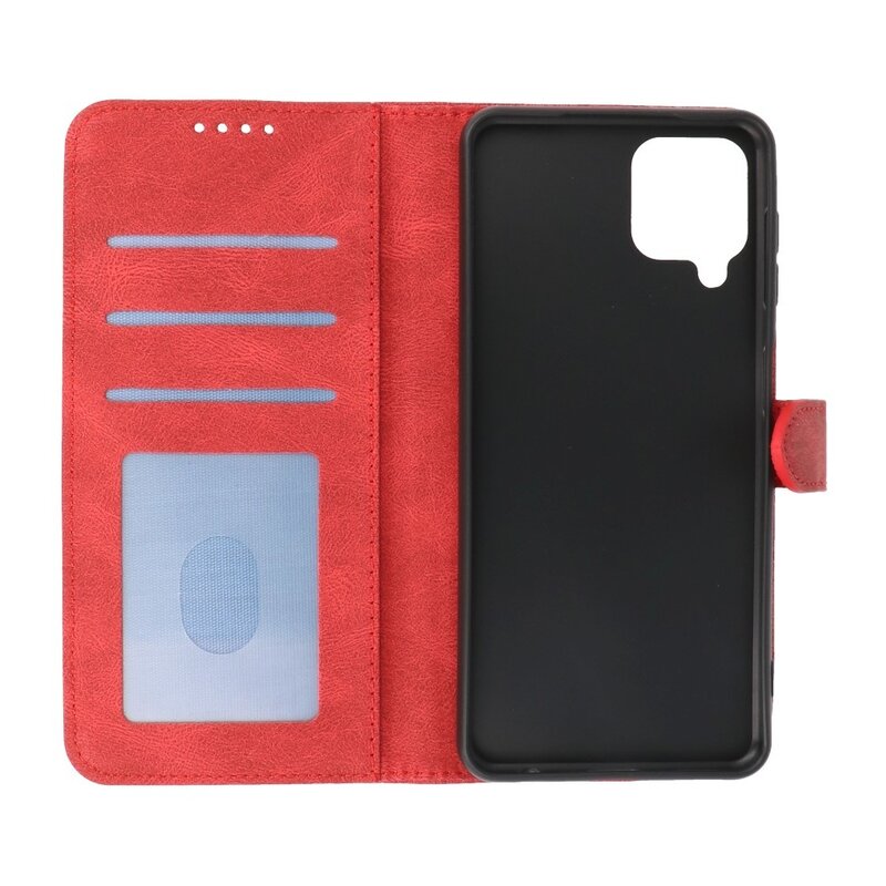 Wallet Cases Hoesje voor Samsung Galaxy A22 4G Rood