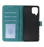Wallet Cases Cover for Samsung Galaxy A22 4G Dark Green