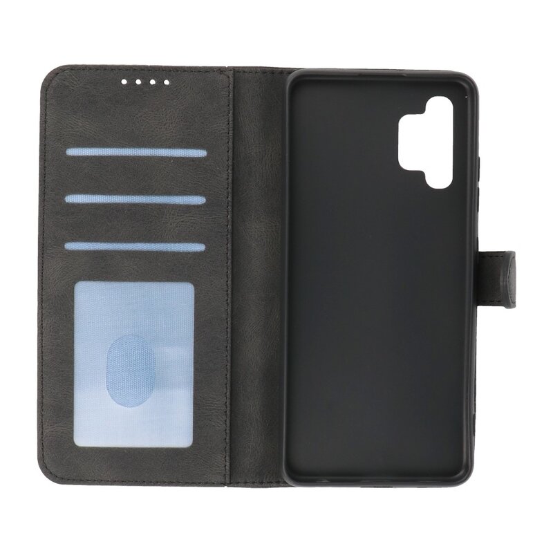 Wallet Cases Hülle für Samsung Galaxy A32 4G Schwarz