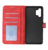 Wallet Cases Cover for Samsung Galaxy A32 4G Red