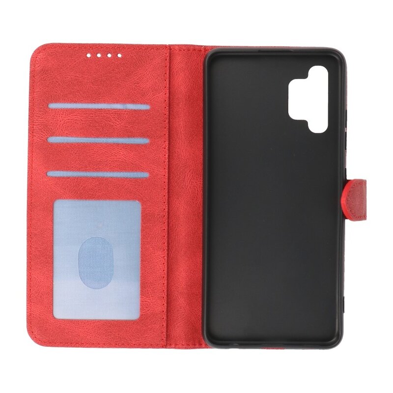 Wallet Cases Cover for Samsung Galaxy A32 4G Red