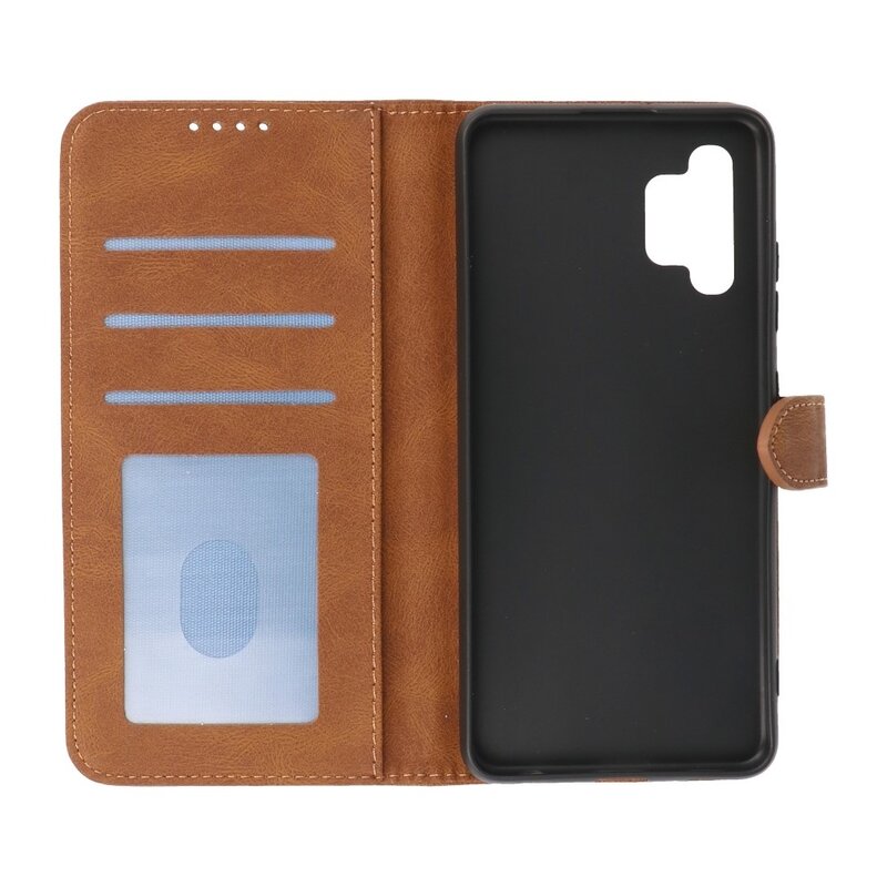 Wallet Cases Hoesje voor Samsung Galaxy A32 4G Bruin