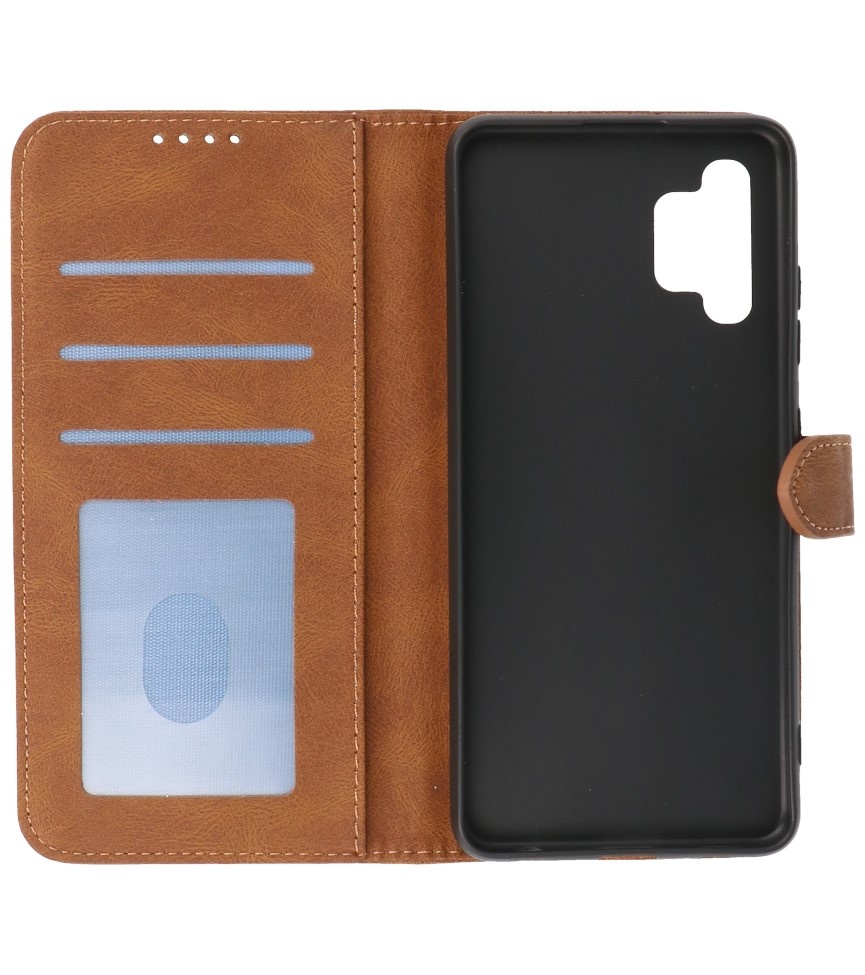 Wallet Cases Hülle für Samsung Galaxy A32 4G Braun