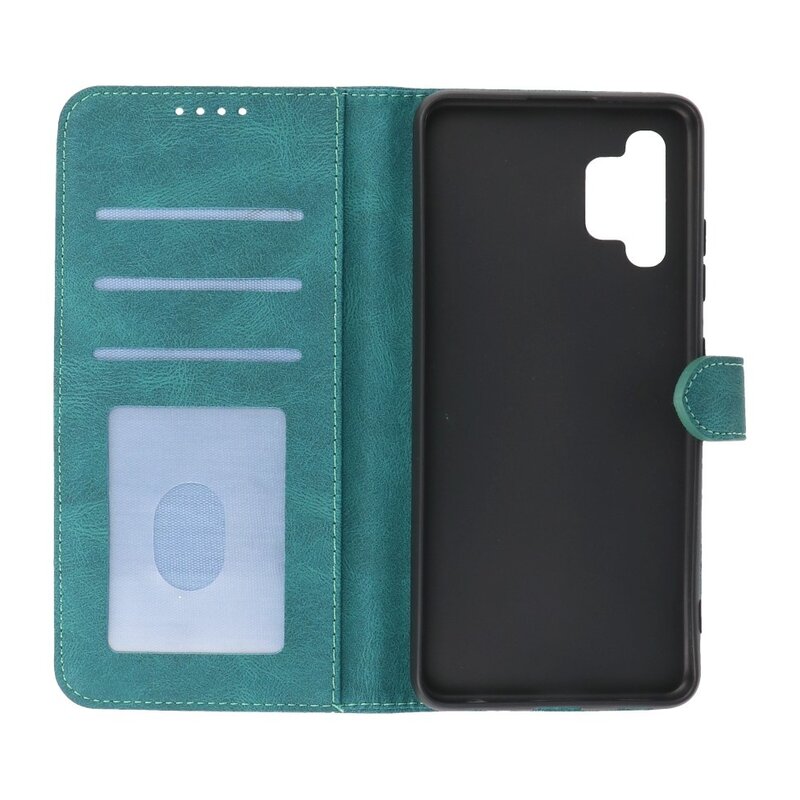 Wallet Cases Cover for Samsung Galaxy A32 4G Dark Green