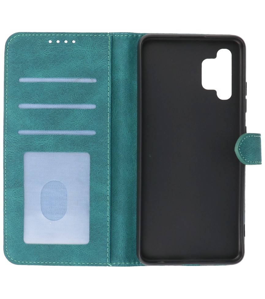 Wallet Cases Cover for Samsung Galaxy A32 4G Dark Green