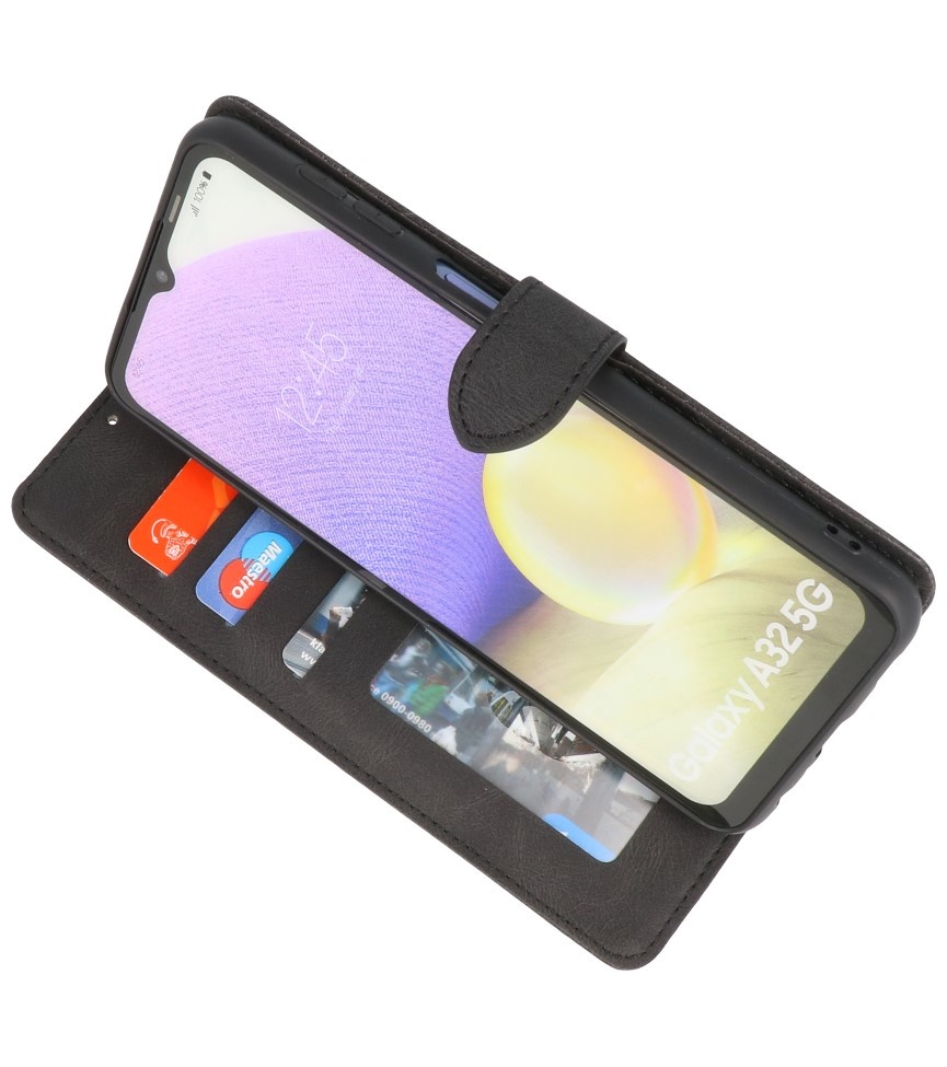 Wallet Cases Hoesje voor Samsung Galaxy A32 5G Zwart