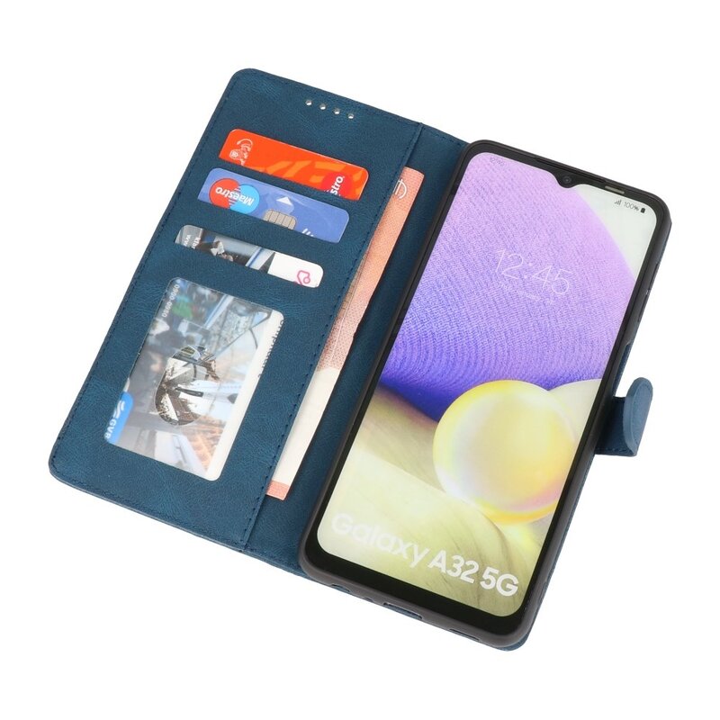 Etui portefeuille Etui pour Samsung Galaxy A32 5G Bleu