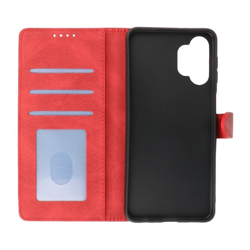 Etui portefeuille pour Samsung Galaxy A32 5G Rouge