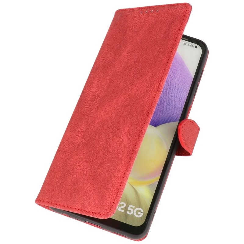 Etui portefeuille pour Samsung Galaxy A32 5G Rouge