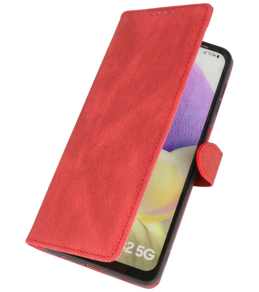 Etui portefeuille pour Samsung Galaxy A32 5G Rouge