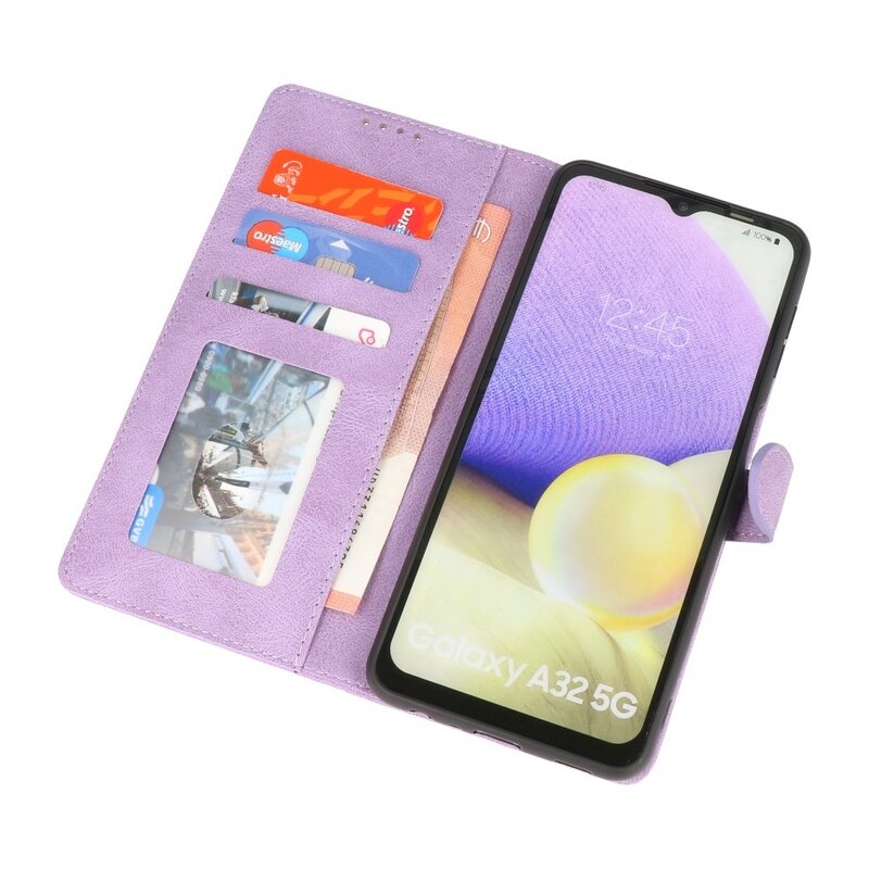 Wallet Cases Hoesje voor Samsung Galaxy A32 5G Paars