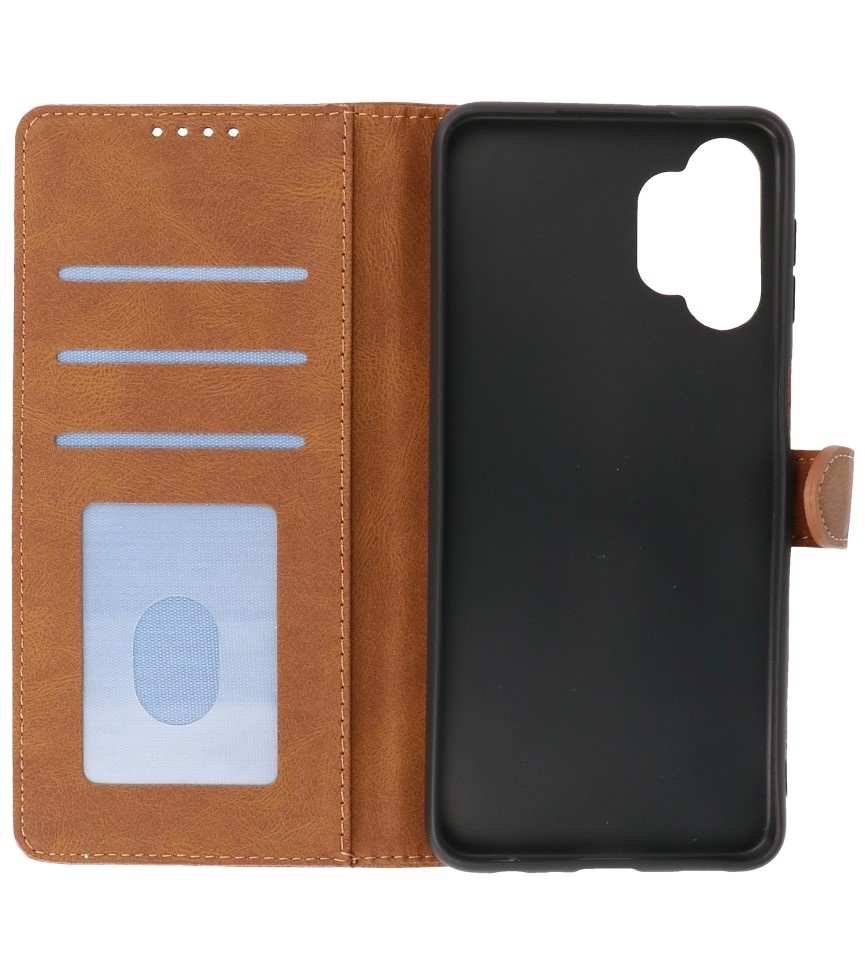 Wallet Cases Hoesje voor Samsung Galaxy A32 5G Bruin