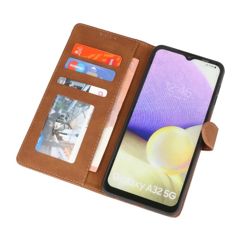 Wallet Cases Case for Samsung Galaxy A32 5G Brown