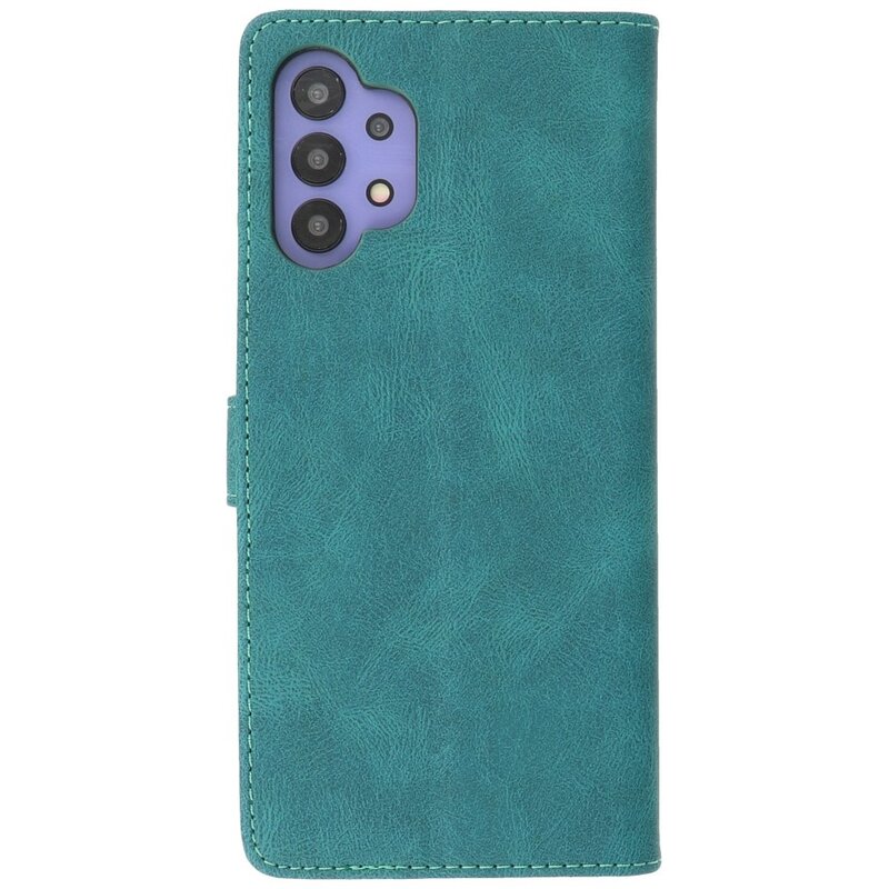 Custodia a portafoglio Cover per Samsung Galaxy A32 5G verde scuro