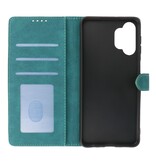 Etui portefeuille pour Samsung Galaxy A32 5G vert foncé