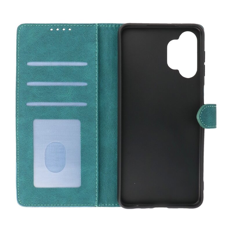 Wallet Hüllen Hülle für Samsung Galaxy A32 5G Dunkelgrün