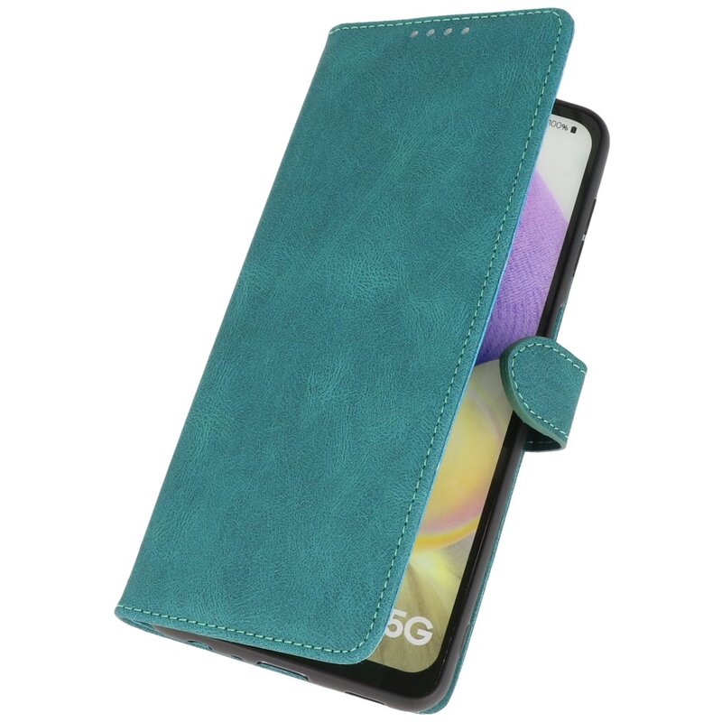Wallet Cases Hoesje voor Samsung Galaxy A32 5G Donker Groen