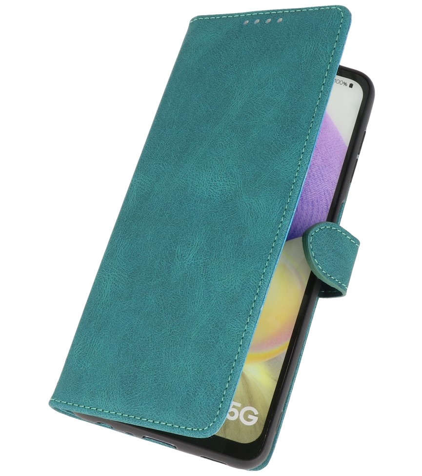 Wallet Cases Hoesje voor Samsung Galaxy A32 5G Donker Groen